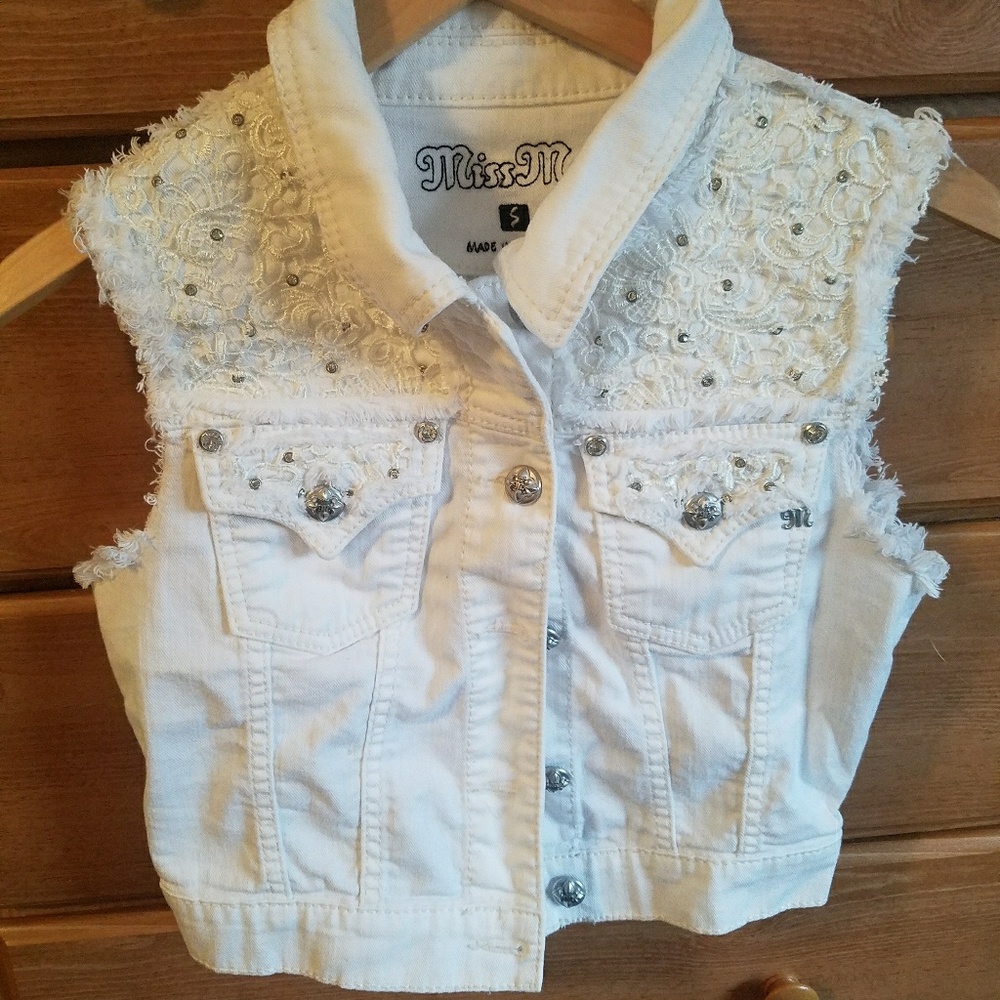 Miss Me White Jean Jacket